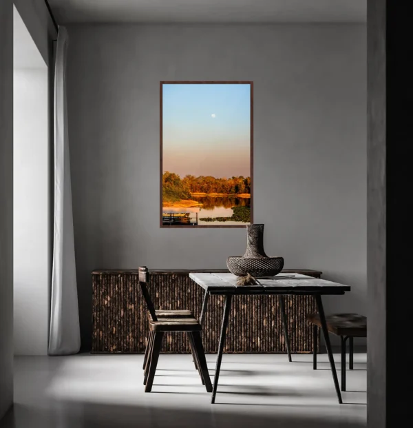 Quadro Fine Art - Lua ao Amanhecer no Pantanal - Image 3