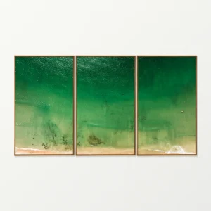 Quadro Fine Art – Green Stillness — Tríptico